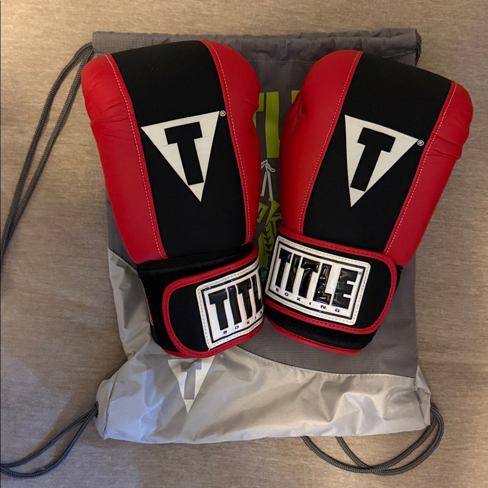 Title Boxing Red and Black Gloves